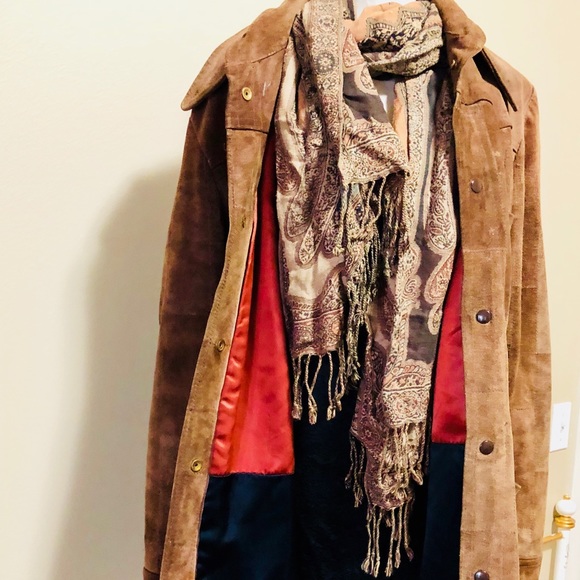 VINTAGE SPLIT COWHIDE SUEDE PATCHWORK JACKET - Picture 2 of 6